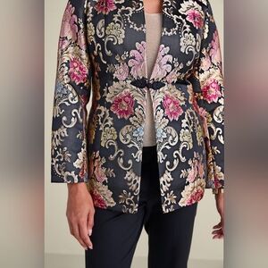 NWOT Soft Surroundings  Rose Baroque Jacquard Jacket